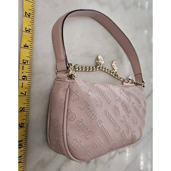 New Juicy Couture Y2K Style "Not Your Babe Shoulder Bag" Pink NWT - Picture 8 of 9